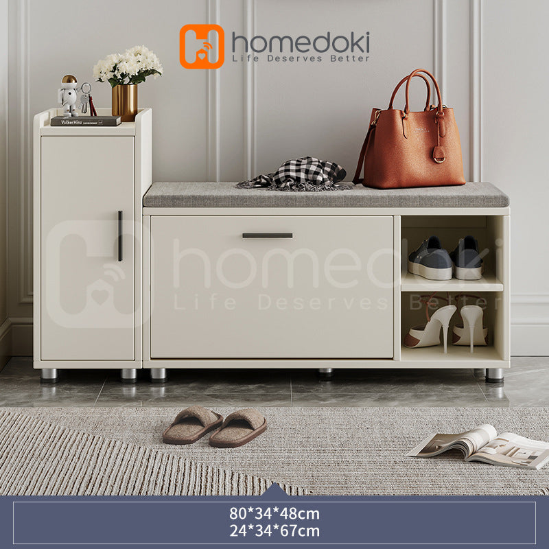 Homedoki Lemari Sepatu Kayu / Rak Sepatu / Lemari Kabinet Kayu Minimalis / Rak Sepatu Minimalis / Shoes Cabinet