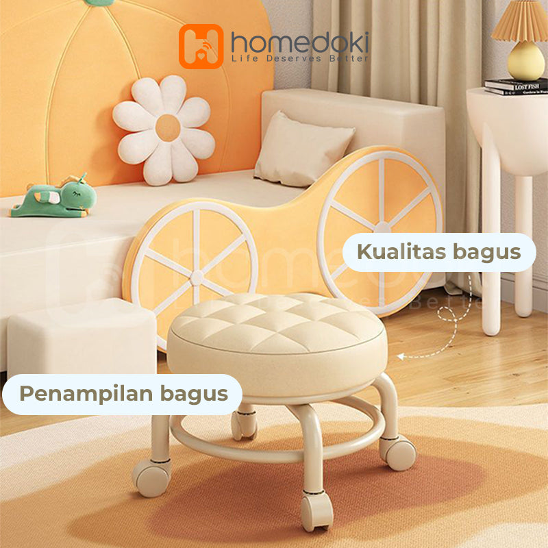 Homedoki Kursi Santai / Kursi Bulat / Kursi Kecil / Kursi Bundar / Kursi Bulat Roda