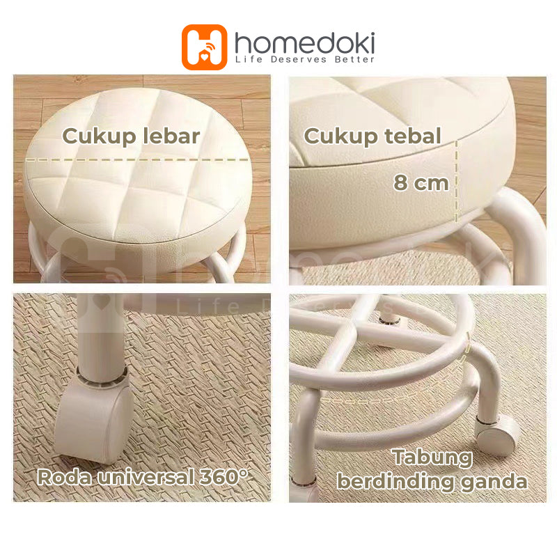 Homedoki Kursi Santai / Kursi Bulat / Kursi Kecil / Kursi Bundar / Kursi Bulat Roda
