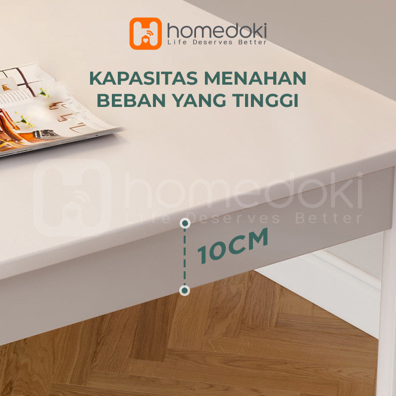 Homedoki Meja Makan / Meja Makan Putih / Meja Makan Minimalis / Meja Belajar