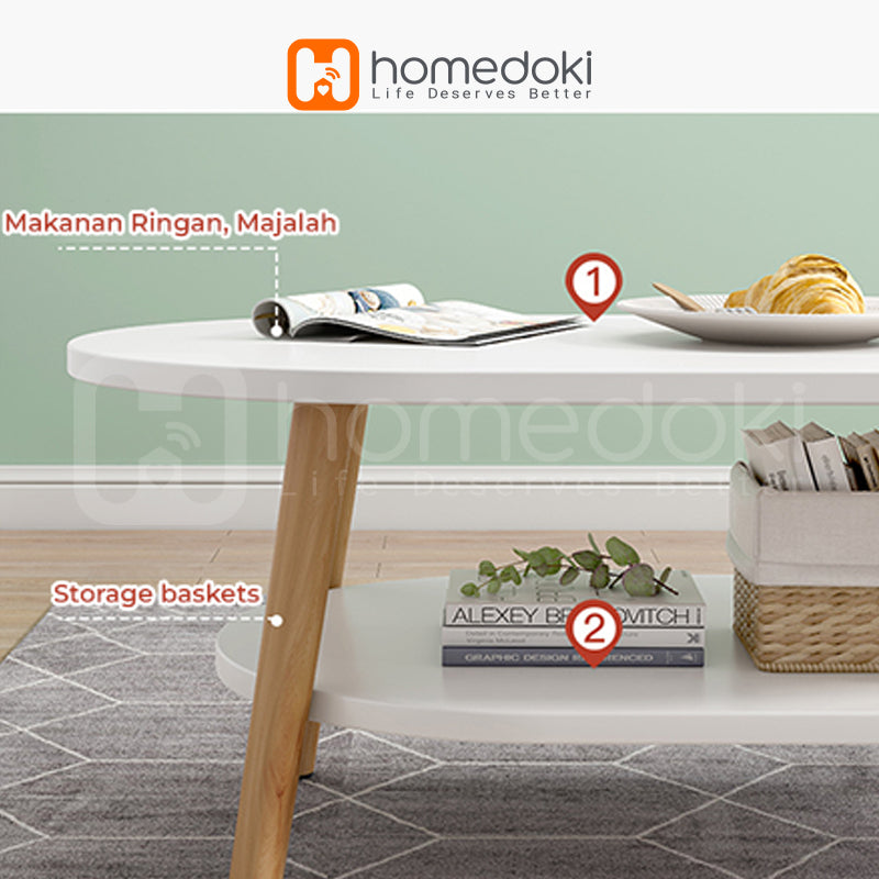 Homedoki Meja tamu / Coffee table / Meja Kopi / Meja Coffee Minimalis / Meja Tamu Minimalis Modern / Meja Minimalis