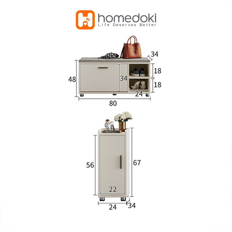 Homedoki Lemari Sepatu Kayu / Rak Sepatu / Lemari Kabinet Kayu Minimalis / Rak Sepatu Minimalis / Shoes Cabinet