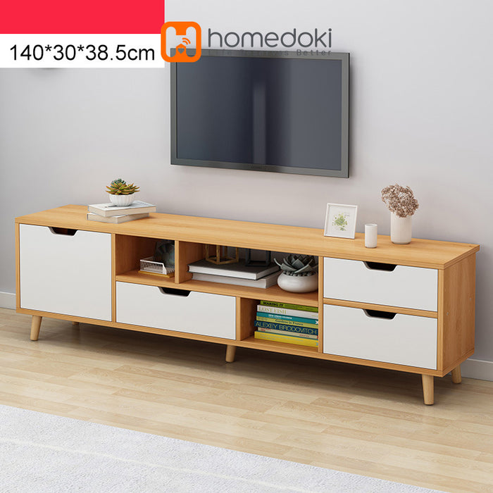 Homedoki Meja Tv / Rak Tv / Lemari Tv / Meja Tv Minimalis Modern / Meja Tv Kayu Murah