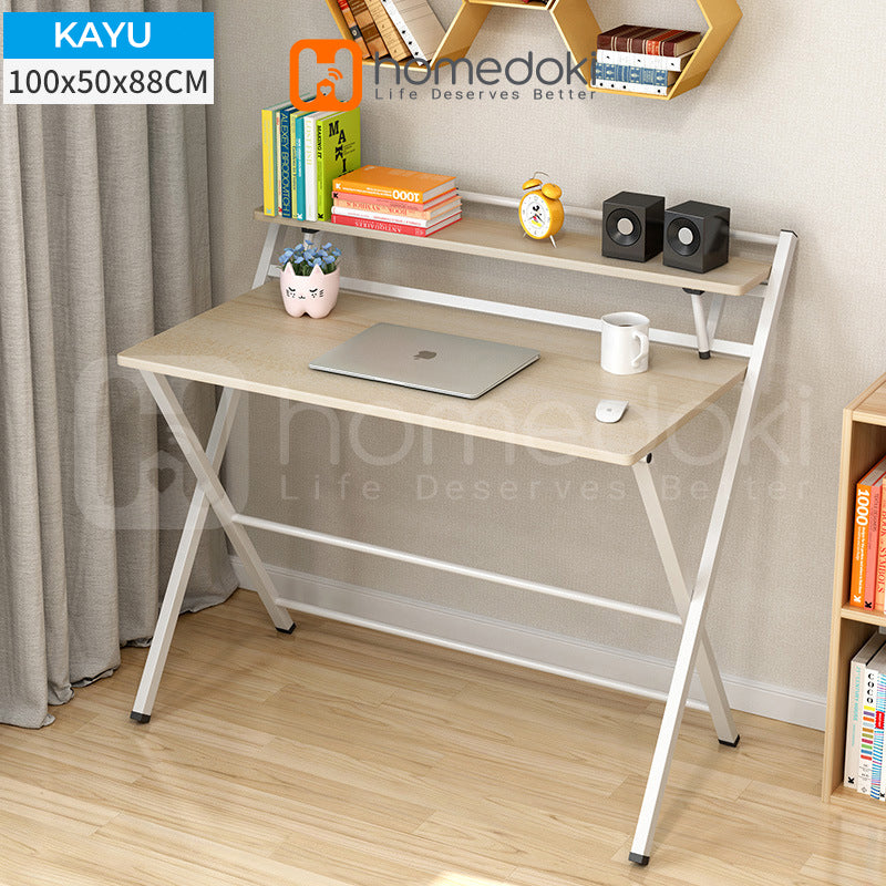 Homedoki Meja Belajar Lipat / Meja Lipat Portable / Meja Kantor / Meja Kerja Minimalis  / Meja Portable