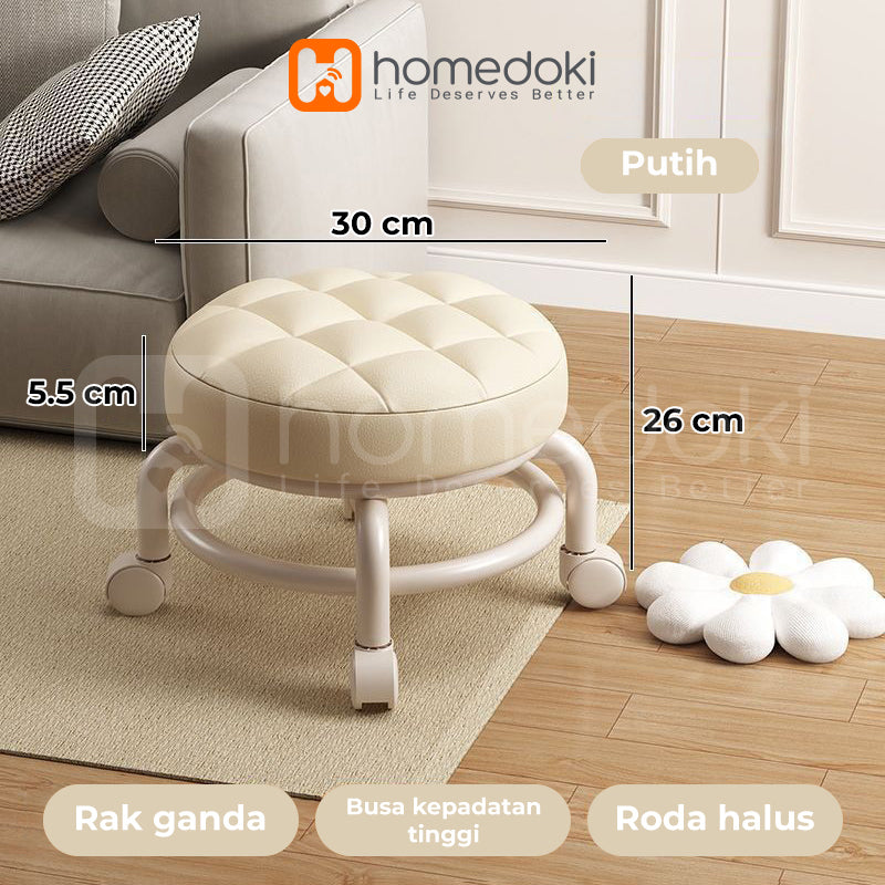 Homedoki Kursi Santai / Kursi Bulat / Kursi Kecil / Kursi Bundar / Kursi Bulat Roda