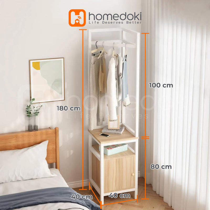 Homedoki Rak Baju / Stand Hanger / Rak Baju Gantung / Rak Pakaian / Rak Multifungsi / Rak Kabinet / Gantungan Baju Minimalis