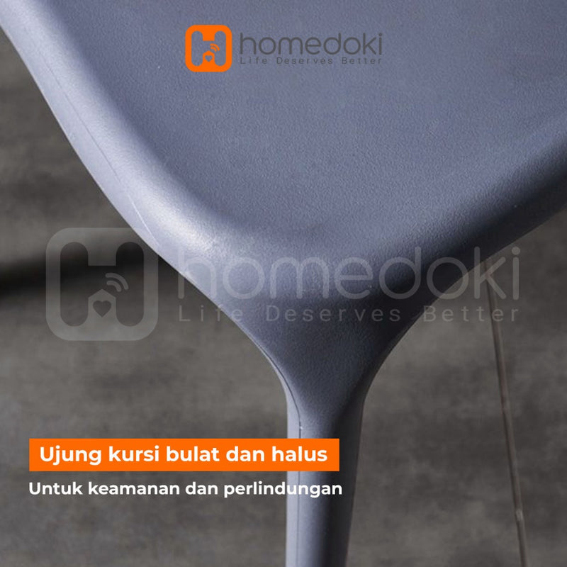 Homedoki Kursi Makan / Kursi Plastik / Kursi Cafe / Kursi Tamu / Bangku Makan / Kursi Santai Kursi