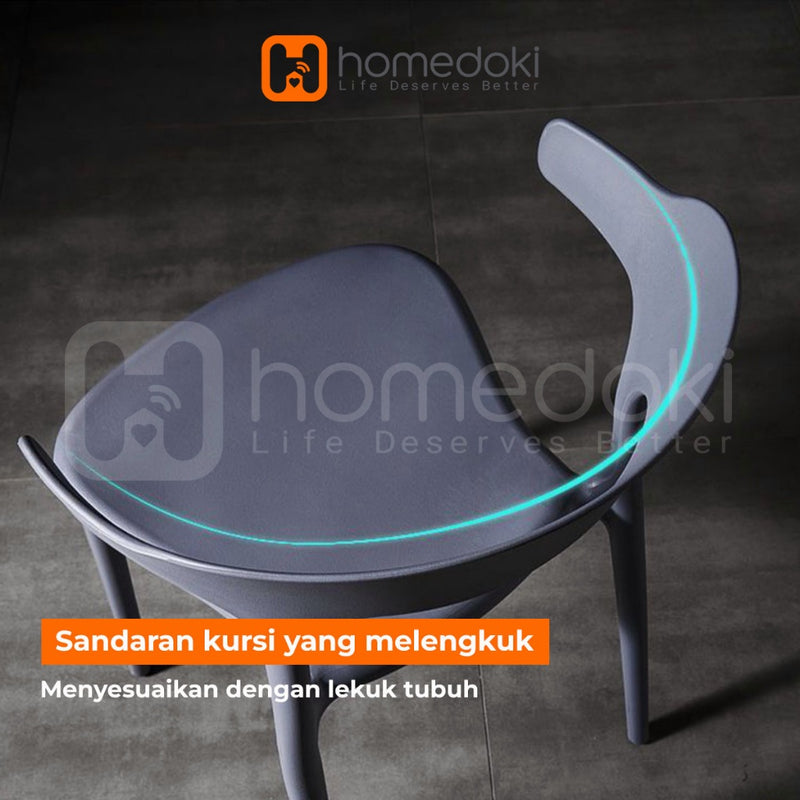 Homedoki Kursi Makan / Kursi Plastik / Kursi Cafe / Kursi Tamu / Bangku Makan / Kursi Santai Kursi