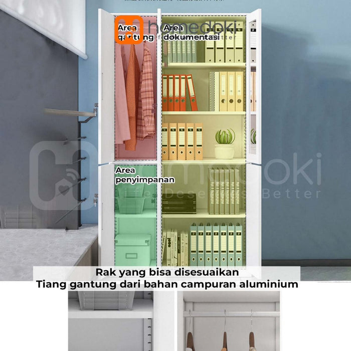 Homedoki Lemari Arsip Besi / Lemari Arsip Sekolah / Lemari Arsip Kantor / Lemari arsip besi kaca