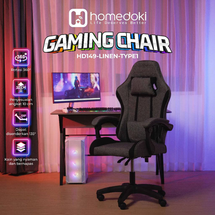 Homedoki Kursi Komputer / Kursi Ergonomis / Kursi Ergonomic / Kursi Gaming / Kursi Putar