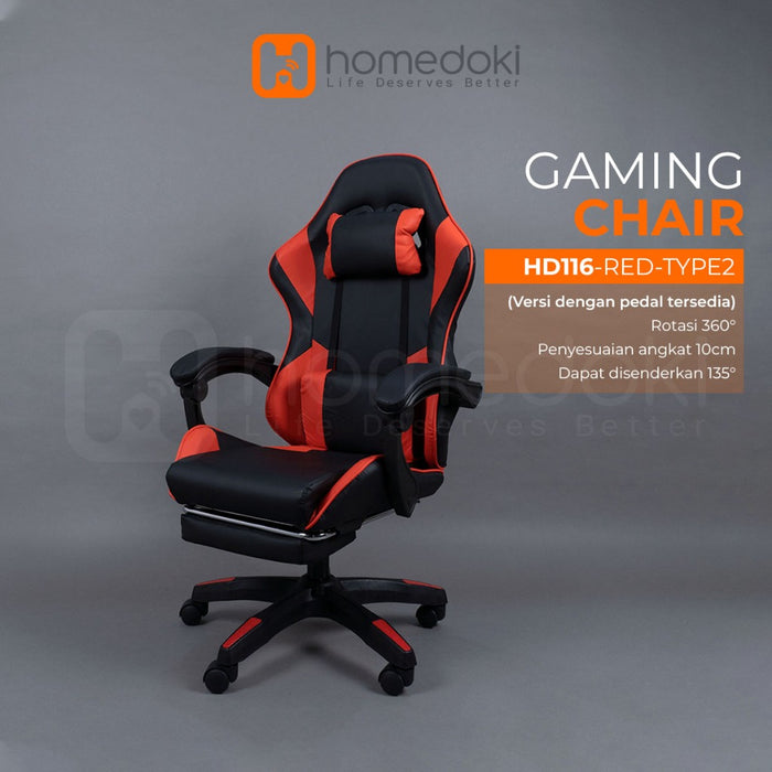 Homedoki Kursi Gaming / Kursi Kantor / Kursi Putar/ Kursi Ergonomis / Kursi Kerja