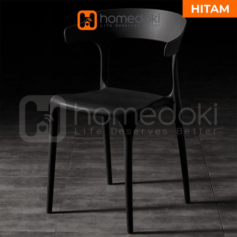 Homedoki Kursi Makan / Kursi Plastik / Kursi Cafe / Kursi Tamu / Bangku Makan / Kursi Santai Kursi