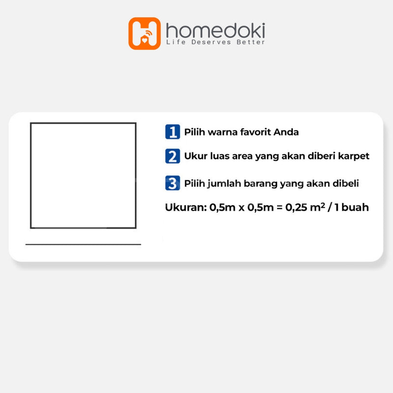 Homedoki Karpet Kantor Minimalis/Karpet 25x25cm