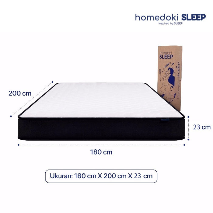 Homedoki Bonnell Spring Bed / Kasur Spring Bed / Tebal 20cm / Kasur Box / Spring Bed 180x200