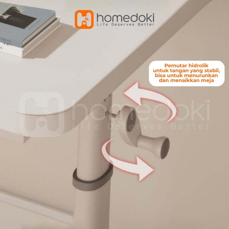 Homedoki Meja Komputer / Meja Belajar / Meja Laptop / Meja Tinggi yang Dapat Disesuaikan / Meja Komputer Sederhana