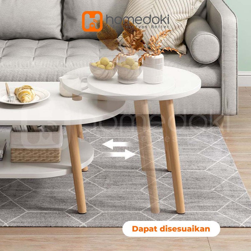 Homedoki Meja Tamu Minimalis / Meja Kopi / Coffee table / Meja kayu / Meja makan