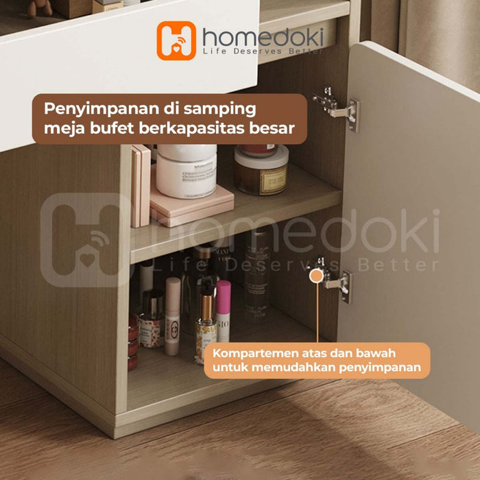 Homedoki Meja Rias/Meja Rias Aesthetic/Meja Rias Minimalis/Dressing Table/Meja Rias Modern/Meja Rias Penyimpanan