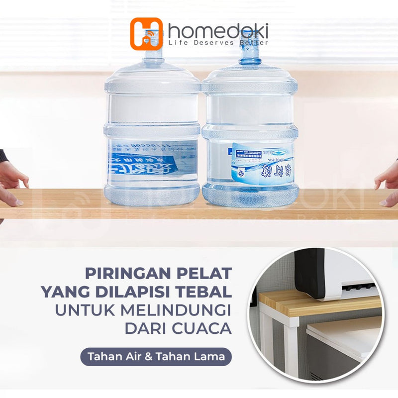 Homedoki Rak Dapur Minimalis / Rak Microwave / Rak Serbaguna Minimalis / Rak Bumbu Dapur