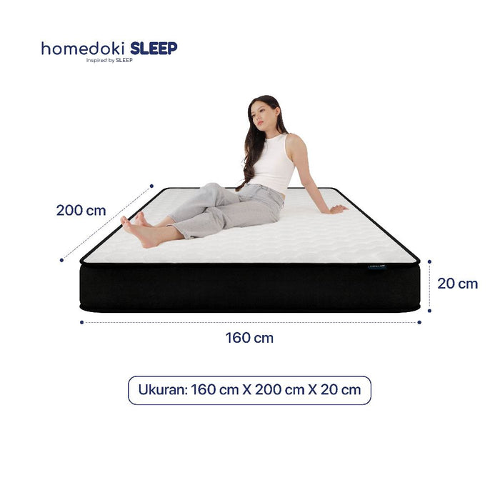 Homedoki Upgrade Lite / Kasur Spring Bed / Matras Kasur / Tebal 20cm / Spring Bed 160x200