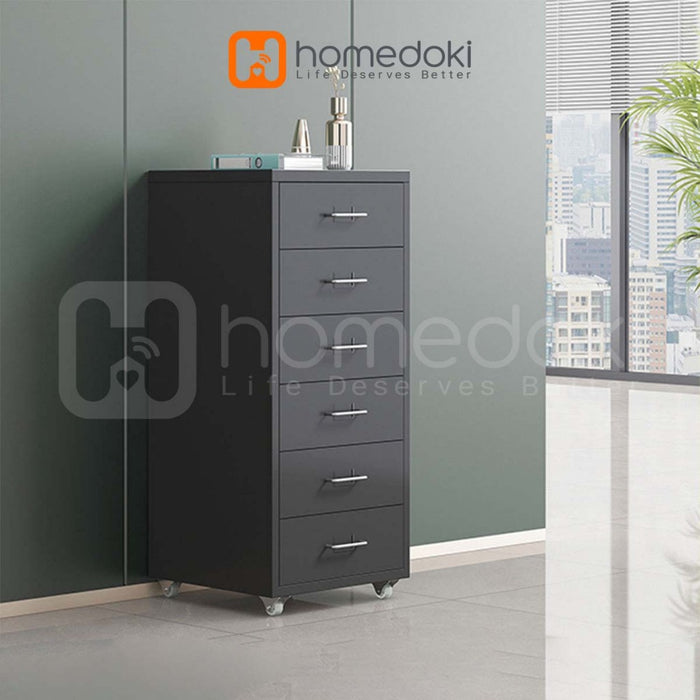 Homedoki Laci Penyimpanan / Susun Lemari Arsip Besi / Desk Organizer / Filing Cabinet Metal 6 Tingkat