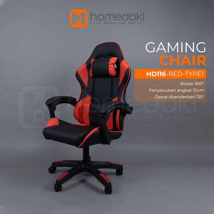 Homedoki Kursi Gaming / Kursi Kantor / Kursi Putar/ Kursi Ergonomis / Kursi Kerja