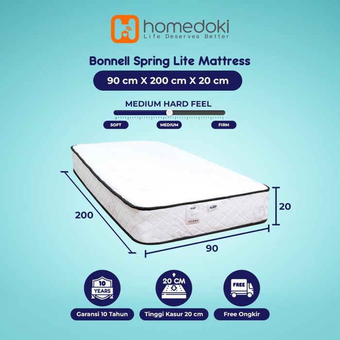 Homedoki Bonnell  / Kasur Spring Bed / Kasur Box / Tebal 20cm / Spring Bed 180x200