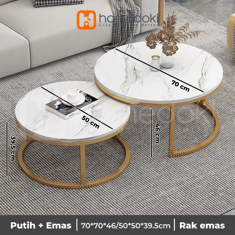 Homdoki Meja Teh Minimalis / Meja Kopi / Meja Tamu / Meja Bundar /Meja Sederhana Modern