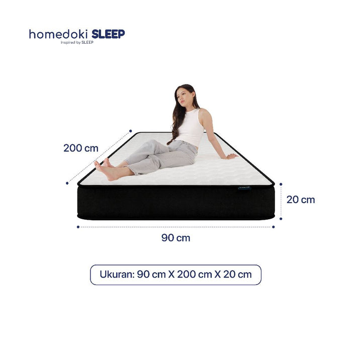 Homedoki Upgrade Bonnell / Kasur Spring Bed / Kasur bed / Kasur Box / Tebal 20cm /Spring Bed 180x200