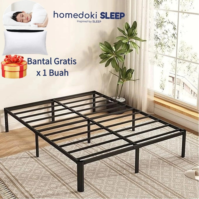 Homedoki Basicbed / Dipan Tempat Tidur / Yelena Ranjang Tidur / Divan Dipan Tempat Tidur / Kai Ranjang Besi Industrial Bed In a Box