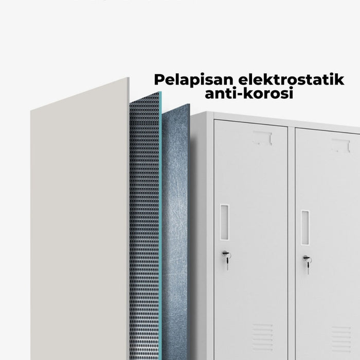 Homedoki Loker Besi Locker / Lemari Pakaian Multi Pintu / Steel Locker 9 Doors / Lemari Arsip Kantor