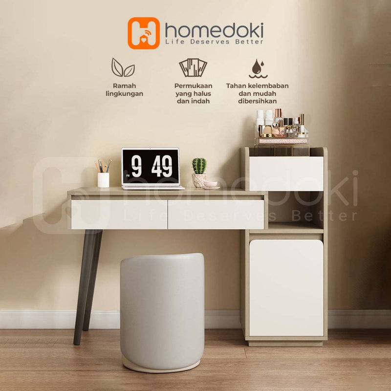 Homedoki Meja Rias/Meja Rias Aesthetic/Meja Rias Minimalis/Dressing Table/Meja Rias Modern/Meja Rias Penyimpanan