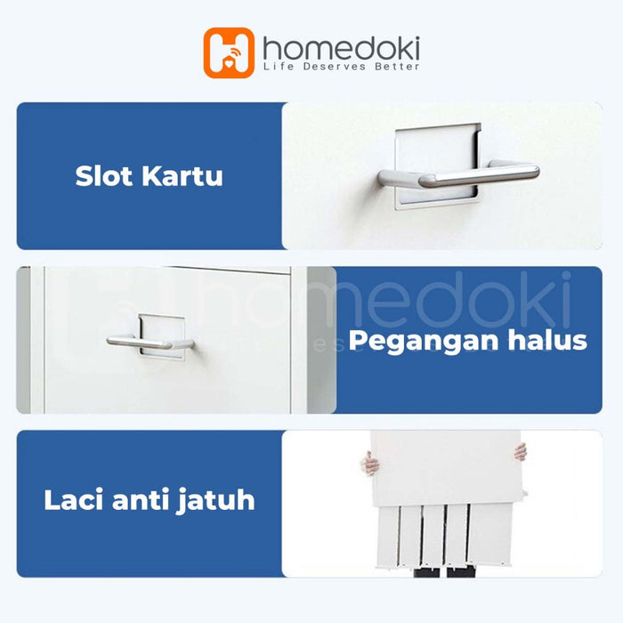 Homedoki Laci Penyimpanan / Susun Lemari Arsip Besi / Desk Organizer / Filing Cabinet Metal 6 Tingkat