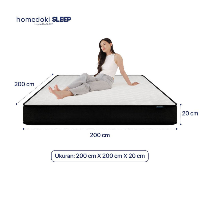 Homedoki Upgrade Lite / Kasur Spring Bed / Matras Kasur / Tebal 20cm / Spring Bed 160x200