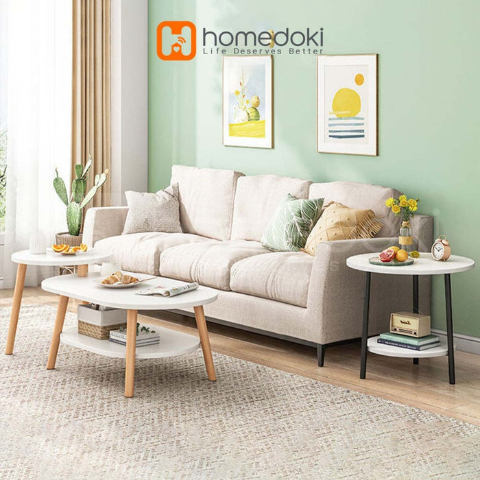 Homedoki Meja Tamu Minimalis / Meja Kopi / Coffee table / Meja kayu / Meja makan