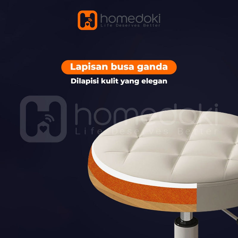 Homedoki Kursi Belajar Roda / Kursi Bar / Kursi Aesthetic / Kursi Salon / Kursi Makan