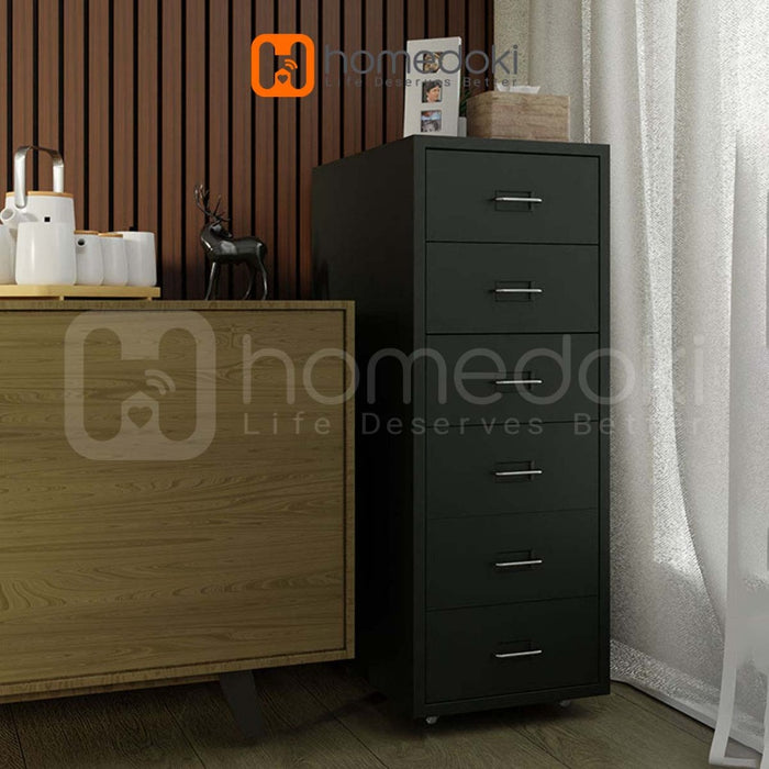 Homedoki Laci Penyimpanan / Susun Lemari Arsip Besi / Desk Organizer / Filing Cabinet Metal 6 Tingkat