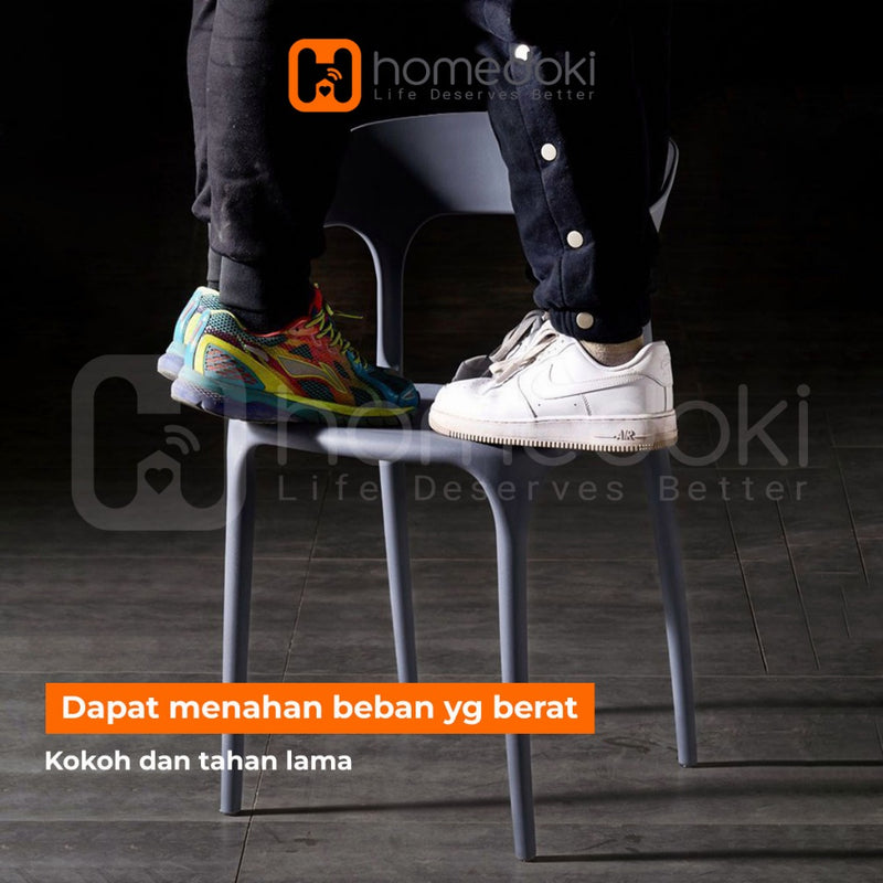 Homedoki Kursi Makan / Kursi Plastik / Kursi Cafe / Kursi Tamu / Bangku Makan / Kursi Santai Kursi