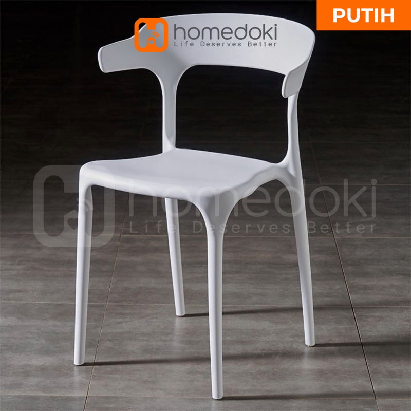 Homedoki Kursi Makan / Kursi Plastik / Kursi Cafe / Kursi Tamu / Bangku Makan / Kursi Santai Kursi