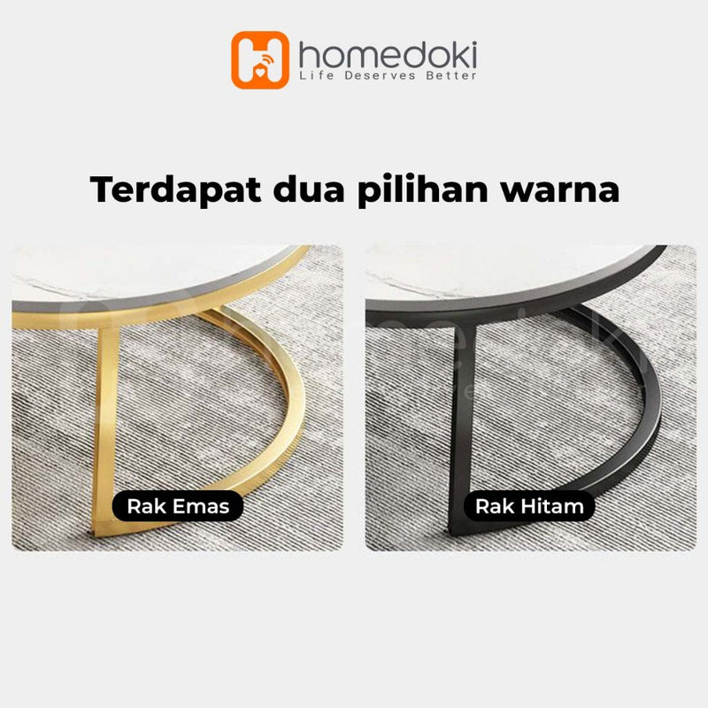 Homdoki Meja Teh Minimalis / Meja Kopi / Meja Tamu / Meja Bundar /Meja Sederhana Modern