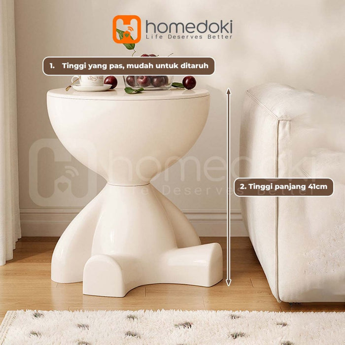 Homedoki  Meja Tamu/Meja Aesthetic/Meja Ruang Tamu minimalis/Meja Tamu Minimalis/Meja Samping Sofa