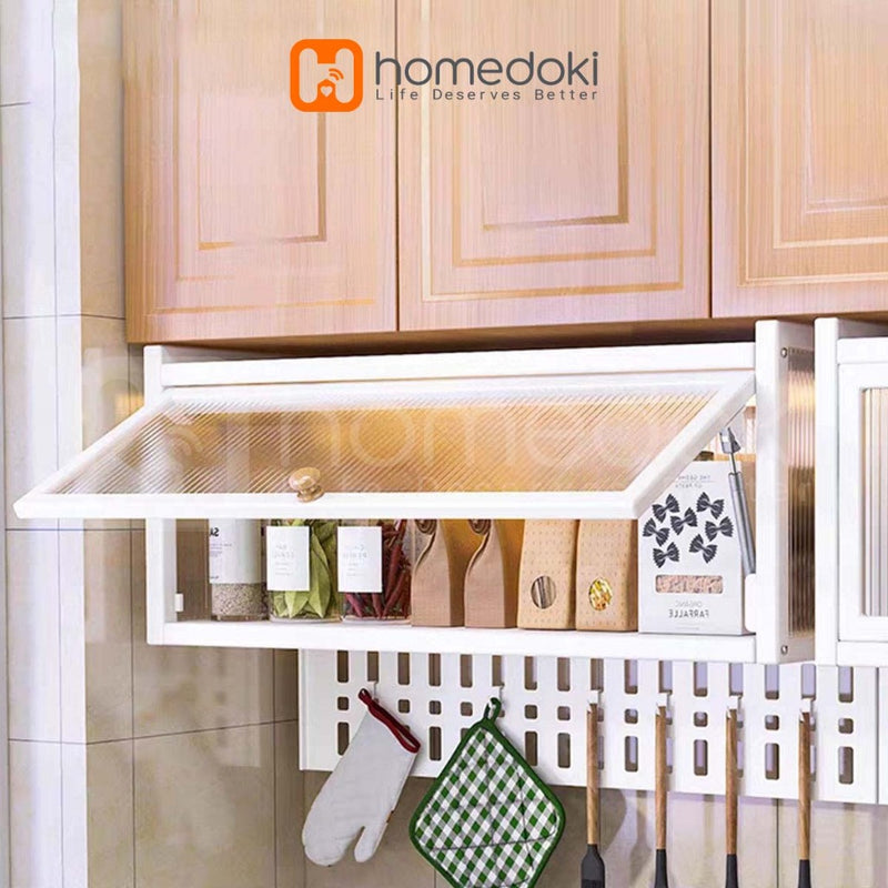Homedoki Rak Piring Minimalis/Lemari Dapur Minimalis/Lemari Piring/Rak Piring Stainless/Lemari Piring Gantung