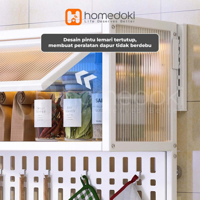 Homedoki Rak Piring Minimalis/Lemari Dapur Minimalis/Lemari Piring/Rak Piring Stainless/Lemari Piring Gantung