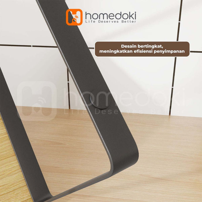 Homedoki Rak Susun Serbaguna/Rak Piring/Rak Dapur/Rak 2 Susun