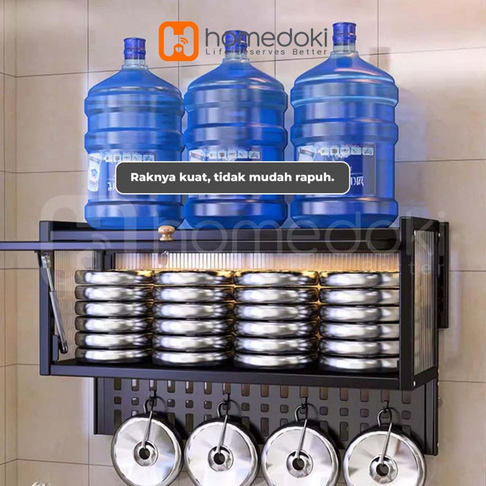 Homedoki Rak Piring Minimalis/Lemari Dapur Minimalis/Lemari Piring/Rak Piring Stainless/Lemari Piring Gantung
