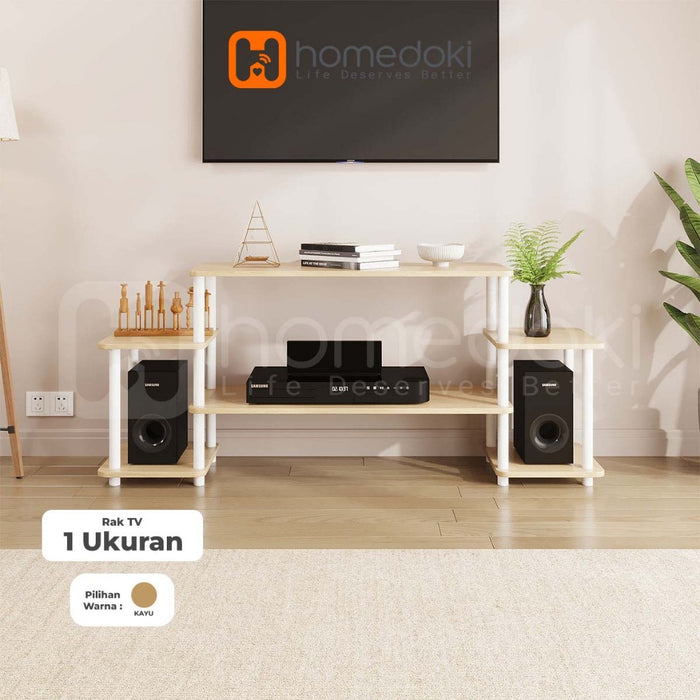 Homedoki Meja TV/Rak Tv/Lemari TV Minimalis/Meja Tv Kayu Murah/Lemari TV/Rak TV Mordern