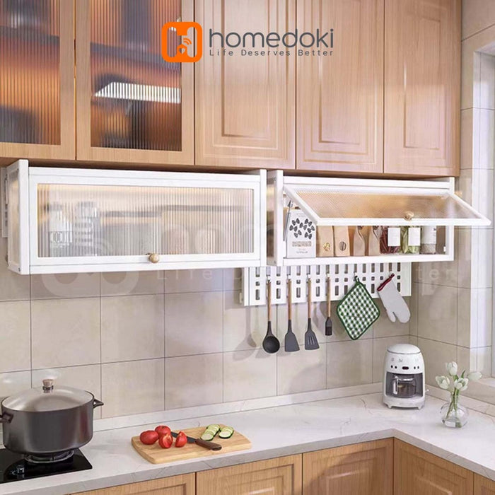 Homedoki Rak Piring Minimalis/Lemari Dapur Minimalis/Lemari Piring/Rak Piring Stainless/Lemari Piring Gantung