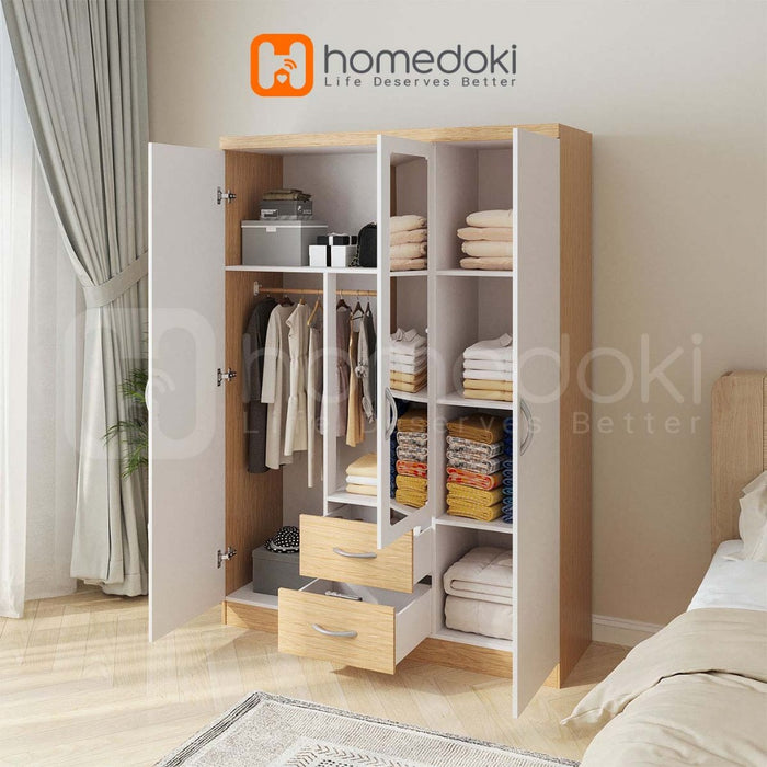 Homedoki Lemari Pakaian Besar/Lemari Pakaian/Lemari Baju/Lemari Baju Minimalis/Lemari Pakaian Estetik/Lemari Baju Aesthetic