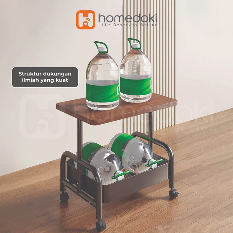 Homedoki Rak Susun Serbaguna/Rak Dapur/Rak Dapur Serbaguna/Rak Troli/Rak Troli Susun Roda