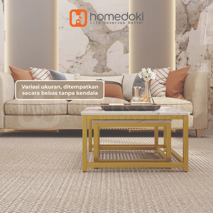 Homedoki Meja Ruang Tamu Minimalis/Meja Kopi/Meja Minimalis/Meja Tamu Minimalis Modern/Meja Kecil