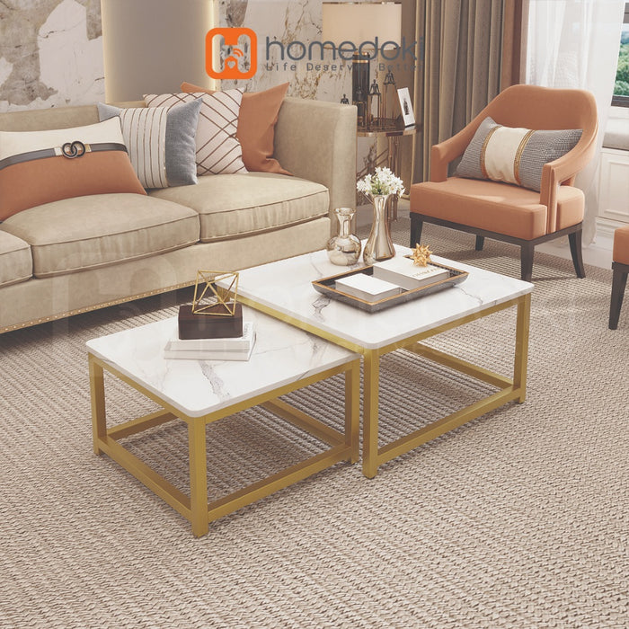 Homedoki Meja Ruang Tamu Minimalis/Meja Kopi/Meja Minimalis/Meja Tamu Minimalis Modern/Meja Kecil